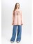 Regular Fit Bisiklet Yaka Parlak Baskılı Sweatshirt Tunik D7573AX24WN 7