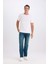 Slim Fit Dar Kesim Bisiklet Yaka Modal Karışımlı Pamuklu Basic Düz Kısa Kollu Beyaz Tişört M6606AZ25SP 8