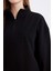 Regular Fit Fermuarlı Dik Yaka Selanik Kumaş Basic Düz Sweatshirt Tunik B4306AX24WN 14