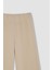 Relax Fit Beli Lastikli Selanik Kumaş Basic Düz Triko Pantolon B4311AX24WN 16