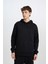 Regular Fit Kapüşonlu Kanguru Cepli İçi Yumuşak Tüylü Basic Düz Sweatshirt X8283AZ25SP 9