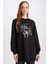 Regular Fit Bisiklet Yaka Çiçek Baskılı Sweatshirt Tunik D7571AX24WN 6