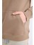 Regular Fit Kapüşonlu Kanguru Cepli İçi Yumuşak Tüylü Basic Düz Sweatshirt X8283AZ25SP 11