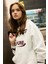Coool Oversize Geniş Kalıp Kapüşonlu Baskılı Kalın Sweatshirt D5730AX24WN 14