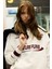 Coool Oversize Geniş Kalıp Kapüşonlu Baskılı Kalın Sweatshirt D5730AX24WN 6