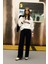 Coool Oversize Geniş Kalıp Kapüşonlu Baskılı Kalın Sweatshirt D5730AX24WN 7