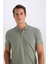 Slim Fit Dar Kesim Polo Yaka Kısa Kollu Pamuklu Modal Karışımlı Basic Düz Tişört M6609AZ25SP 9