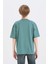 Erkek Çocuk Oversize Geniş Kalıp Bisiklet Yaka Basic Düz Kısa Kollu Tişört B5927A825SM 10