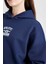 Coool Oversize Geniş Kalıp Kapüşonlu Baskılı Sweatshirt D6885AX24WN 11
