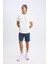 Fit Hızlı Kuruyan Slim Fit Dar Kesim Sporcu Standart Paça Şort V3030AZ25SP 13