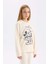 Kız Çocuk Disney Mickey & Minnie Pijama Takımı Uzun Kollu Üst Uzun Alt D7751A824WN 9