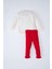 Kız Bebek Yılbaşı Temalı 2'li Takım Pelüş Sweatshirt Beli Lastikli Tayt 14