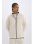 Fit Slim Fit Dar Kesim Kapüşonlu Skuba Dalgıç Kumaş Fermuarlı Sporcu Sweatshirt A6956AX25SP 14
