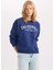 Relax Fit Bisiklet Yaka Baskılı Kalın Sweatshirt D6713AX24WN 13