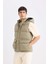 Regular Fit Kapüşonlu Fermuarlı Cepli Şişme Yelek D6285AX25SP 12
