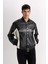 Su İtici Regular Fit Bomber Kolej Yaka Çıtçıt Kapamalı Cepli Mevsimlik Hafif Mont D6242AX25SP 9