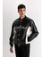 Su İtici Regular Fit Bomber Kolej Yaka Çıtçıt Kapamalı Cepli Mevsimlik Hafif Mont D6242AX25SP 11