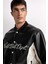 Su İtici Regular Fit Bomber Kolej Yaka Çıtçıt Kapamalı Cepli Mevsimlik Hafif Mont D6242AX25SP 13