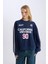 Coool Oversize Geniş Kalıp Bisiklet Yaka Sırt Baskılı Kalın Sweatshirt D5961AX24WN 9