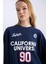 Coool Oversize Geniş Kalıp Bisiklet Yaka Sırt Baskılı Kalın Sweatshirt D5961AX24WN 10
