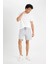 Slim Fit Dar Kesim Dar Paça Şort W7965AZ24HS 10