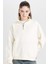 Oversize Geniş Kalıp Fermuarlı Dik Yaka Cepli Basic Düz Kalın Sweatshirt D7206AX24WN 7