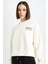 Boxy Fit Kapüşonlu Baskılı Sweatshirt D6718AX24WN 6