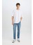 Oversize Geniş Kalıp Ütü Gerektirmeyen Bisiklet Yaka Kısa Kollu Basic Düz Ağır Kumaş Beyaz Tişört X3926AZ25SP 14