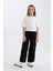 Kız Çocuk Wide Leg Kargo Geniş Paça Jean Pantolon D7373A825SM 13