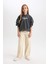 Kız Çocuk Oversize Kapüşonlu Baskılı Sweatshirt D7040A824WN 8