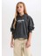 Kız Çocuk Oversize Kapüşonlu Baskılı Sweatshirt D7040A824WN 10