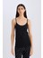 Pamuklu İnce Askılı Siyah İç Atlet-Fall in Love M6858AZ25SP 9