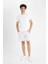 Slim Fit Dar Kesim Dar Paça Şort W7965AZ24HS 8