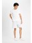 Slim Fit Dar Kesim Dar Paça Şort W7965AZ24HS 9