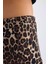 A Kesim Leopar Desenli Normal Bel Saten Midi Etek D7648AX24AU 11