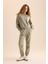 Regular Fit 2'li Takım Sweatshirt Beli Lastikli Jogger Eşofman Altı D8022AXNS 7