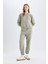 Regular Fit 2'li Takım Sweatshirt Beli Lastikli Jogger Eşofman Altı D8022AXNS 12