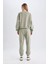 Regular Fit 2'li Takım Sweatshirt Beli Lastikli Jogger Eşofman Altı D8022AXNS 15