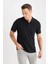 %100 Pamuk Regular Fit Polo Yaka Kısa Kollu Basic Düz Pike Kumaş Siyah Tişört C1293AX25SP 11