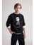 Erkek Çocuk Bisiklet Yaka Atatürk Baskılı Sweatshirt D8201A824WN 12
