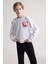 Erkek Çocuk Beyaz Bisiklet Yaka Atatürk Baskılı Nakışlı Sweatshirt D8200A824WN 12