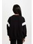 Kız Çocuk Siyah Relax Fit Bisiklet Yaka Baskılı Sweatshirt D6641A824AU 12