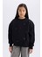 Kız Çocuk Yılbaşı Temalı Oversize Geniş Kalıp Bisiklet Yaka Taşlı İçi Yumuşak Tüylü Sweatshirt D5420A824WN 10