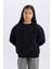 Kız Çocuk Yılbaşı Temalı Oversize Geniş Kalıp Bisiklet Yaka Taşlı İçi Yumuşak Tüylü Sweatshirt D5420A824WN 11