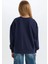 Kız Çocuk Relax Fit Bisiklet Yaka Baskılı Sweatshirt D6626A824AU 12