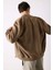 Slim Fit Dar Kesim Süet Kolej Yaka Fermuarlı Çift Cepli Mevsimlik Baharlık Bomber Mont Ceket A3866AX25SP 10