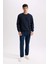 Regular Fit Bisiklet Yaka Jakarlı Sweatshirt D5392AX24AU 8