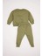 Erkek Bebek 2'li Takım Baskılı Sweatshirt Beli Lastikli Eşofman Altı D7664A524WN 10