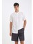 %100 Pamuk Relax Fit Bermuda Şort D7916AX24SM 11