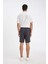 %100 Pamuk Relax Fit Bermuda Şort D7916AX24SM 14
